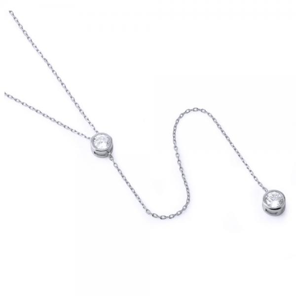 Colier elegant din argint 925 rodiat cu zirconii [1]